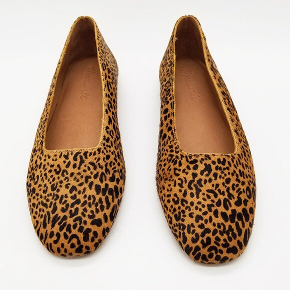 NEW Madewell The Cory Flat in Leopard Calf Hair Desert Dune Multi Size 6 $118 - Picture 5 of 16